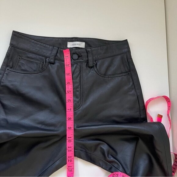 ANINE BING CONNOR GENUINE LEATHER PANT IN BLACK SIZE XS - Picture 14 of 16